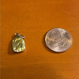 Vintage Solid 14k gold nugget charm